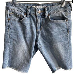 Joe's Jeans Light Wash Raw Hem Bermuda Denim Jean Shorts Girls Size 10